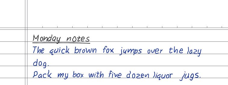 Your text, handwritten