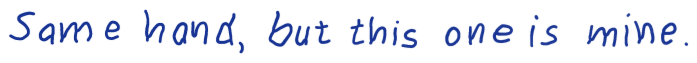 The same sentence in a personal variant